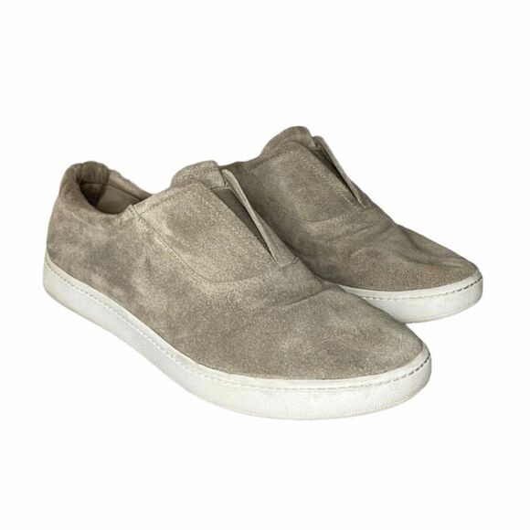 Vince Suede Taupe Slide Ons Sneakers Size 5.5 - Picture 1 of 8